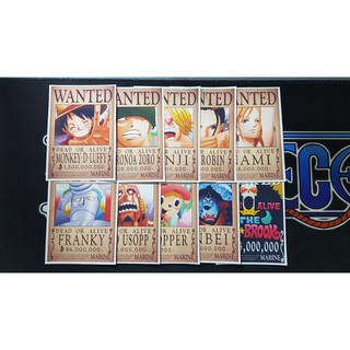 Poster Wanted băng Mũ rơm, Tờ truy nã băng Mũ Rơm - Luffy (Tiền truy nã mới nhất) - One Piece