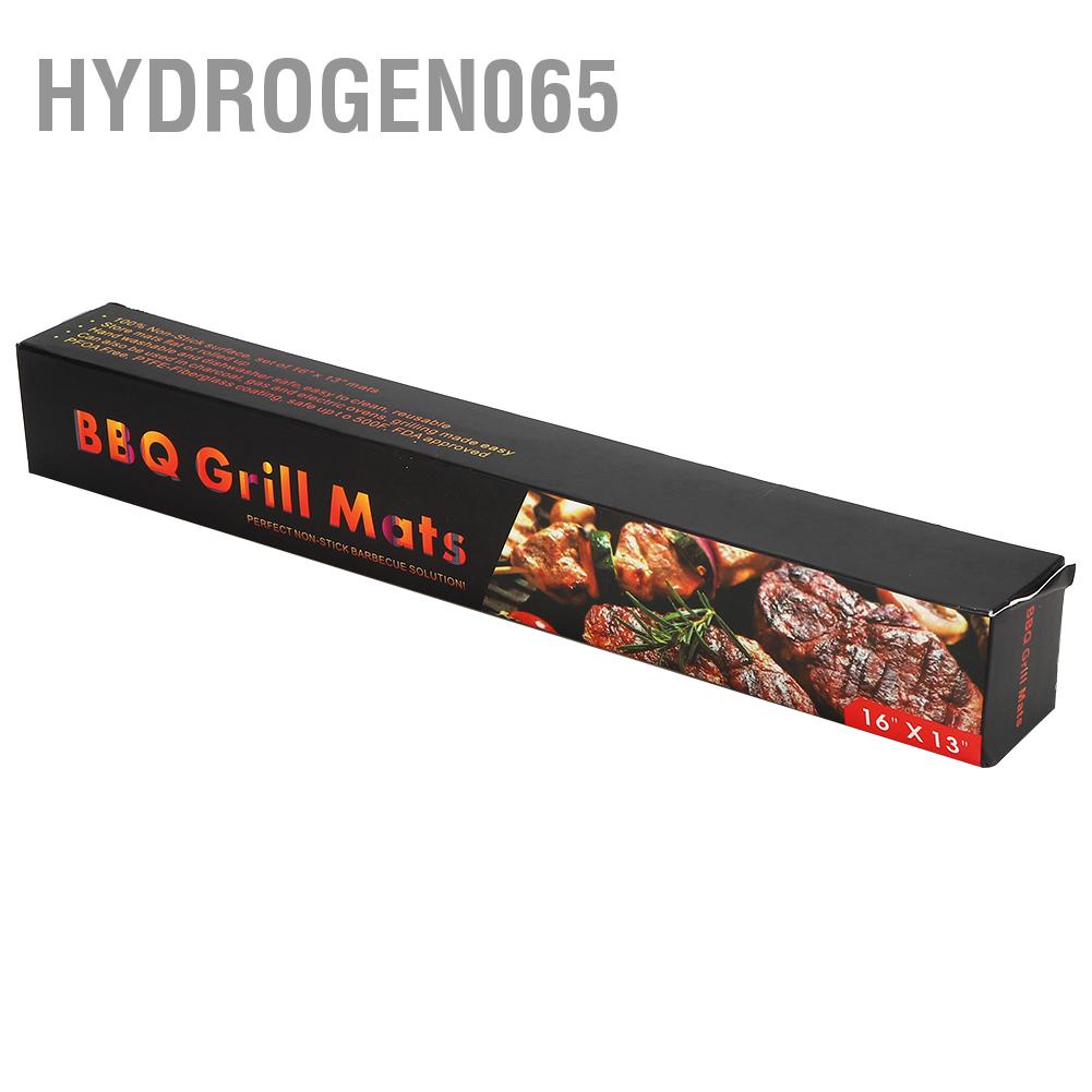 Hydrogen065 5PCS BBQ Mats Reusable Grill Cooking Pad for Household Kitchen Outdoor Ba