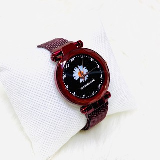Đồng hồ thời trang nữ Peacemine mặt 1 hoa cúc dây nam châm cực hot
