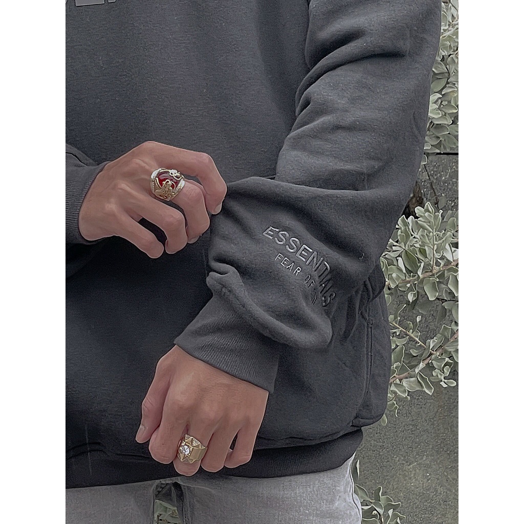 Áo Hoodie ESSENTIALS NỈ Bông 2 lớp - Vải Cao Cấp - HE