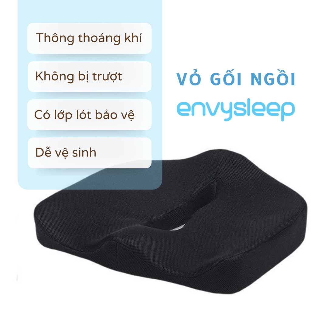 Gối ngồi đệm ngồi Cao su non Envysleep nâng đỡ mông hông, giảm đau lưng nâng đỡ đốt sống lưng