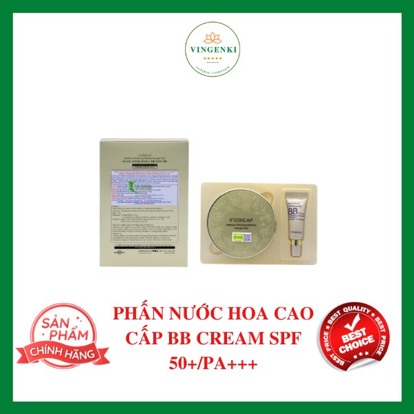 Phấn nước hoa cao cấp BB Cream Inoreaf Premium Whitening Perfume Powder Pact SPF 50+/PA+++