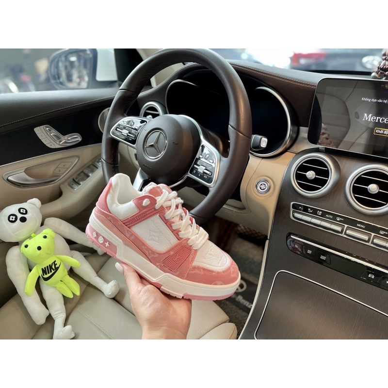 GIÀY LV HỒNG TRẮNG LAI AU CAO CẤP