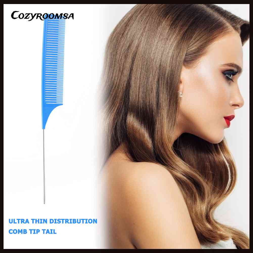 Lược Nhựa Nhuộm Tóc Có Đuôi Lông Kim Loại Mịn