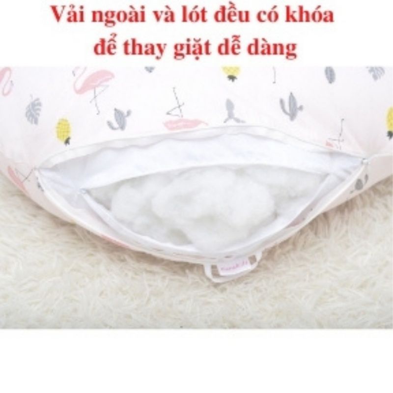 Nệm ngủ chống giật mình cho bé kèm gối chống bẹp đầu carekid