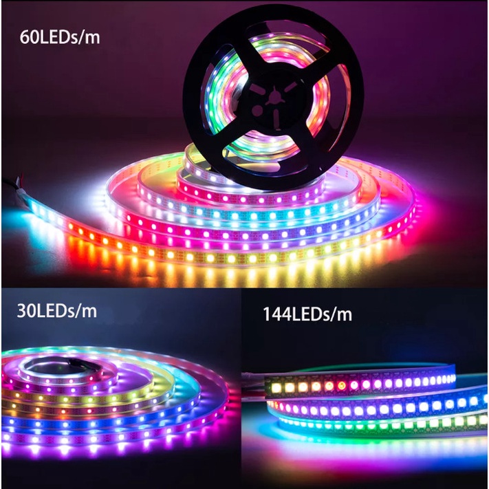 Cuộn 5M LED DÂY 12V 5050 RGB  60LED/M IC1903/2811