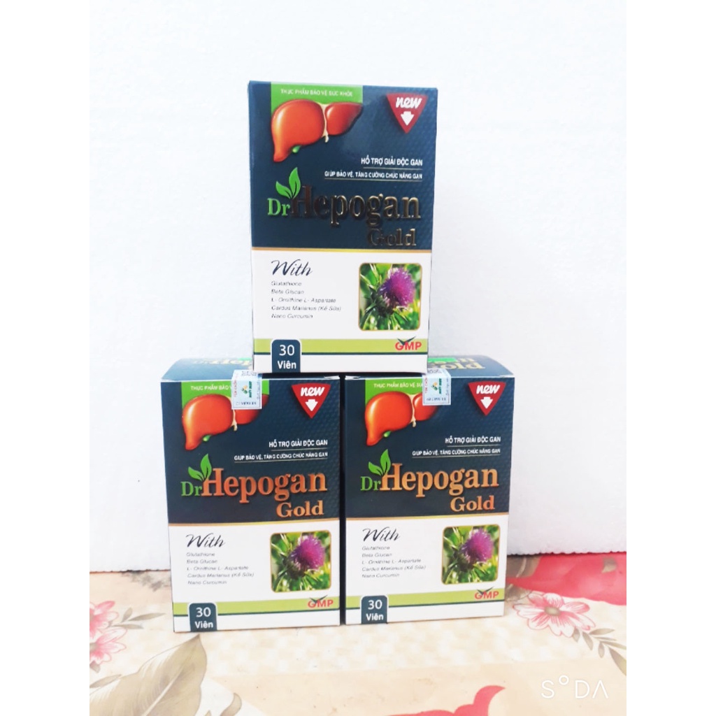 Viên giải độc gan DrHepogan Gold, giúp tăng cường chức năng gan, dùng cho người bị xơ gan, v.iêm gan, gan nhiễm mỡ