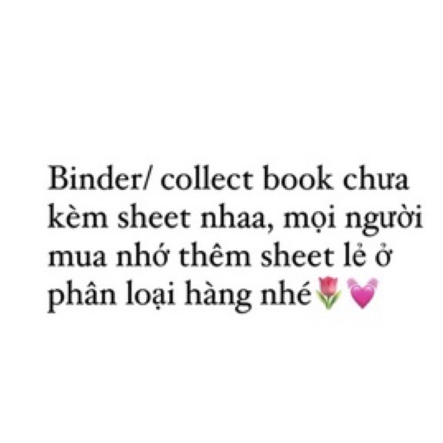 Binder/ Collect book mini cherry, bò sữa