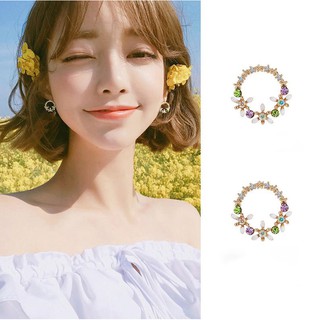 [K49018] Khuyên tai nhỏ vòng hoa siêu cute cho bạn gái
