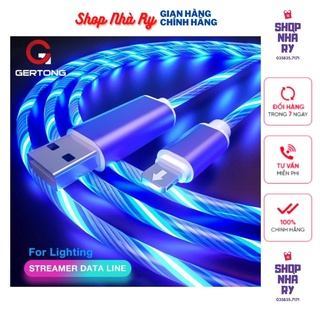 Dây cáp sạc nhanh iphone samsung android dài 1 mét có đèn LED