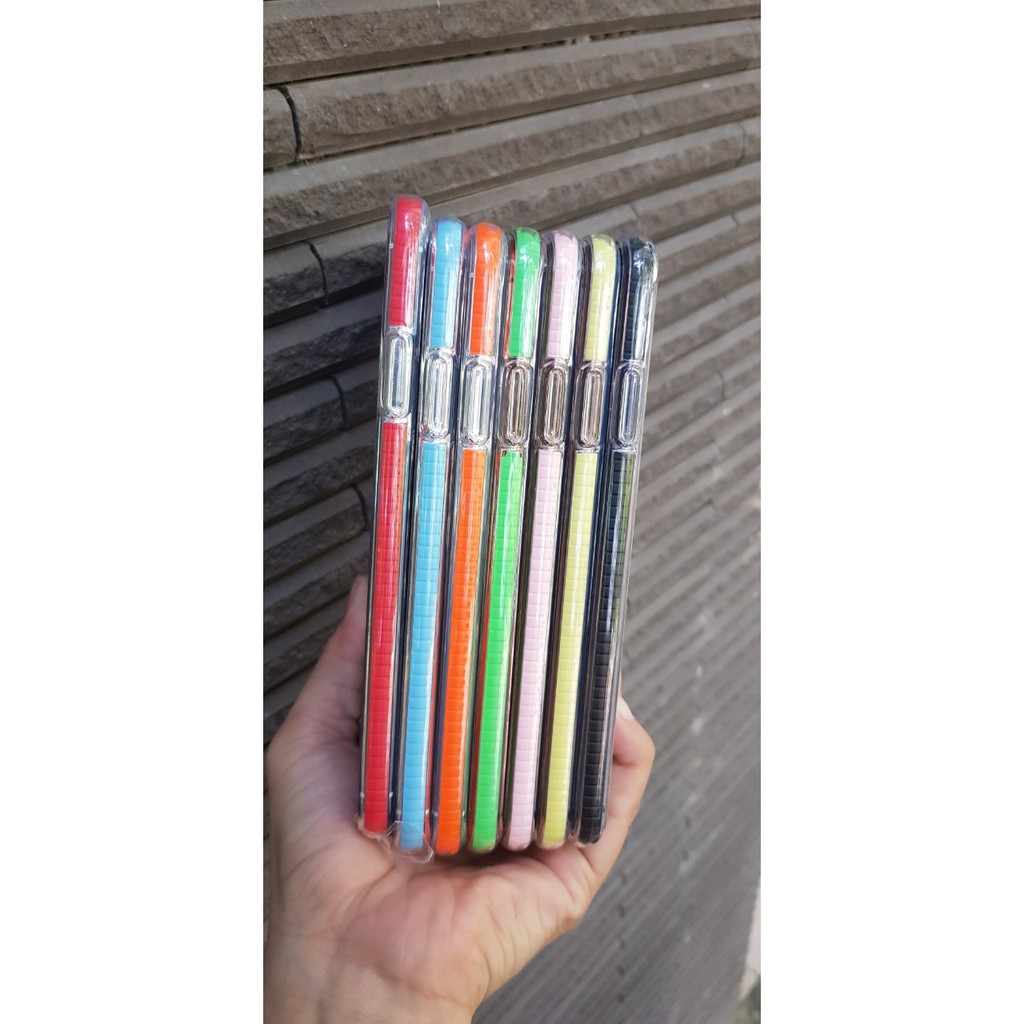 Ốp điện thoại nhựa TPU mềm trong suốt viền màu chống trầy thời trang cho Iphone X XR XS max 6 6S 6P 7 8 Plus