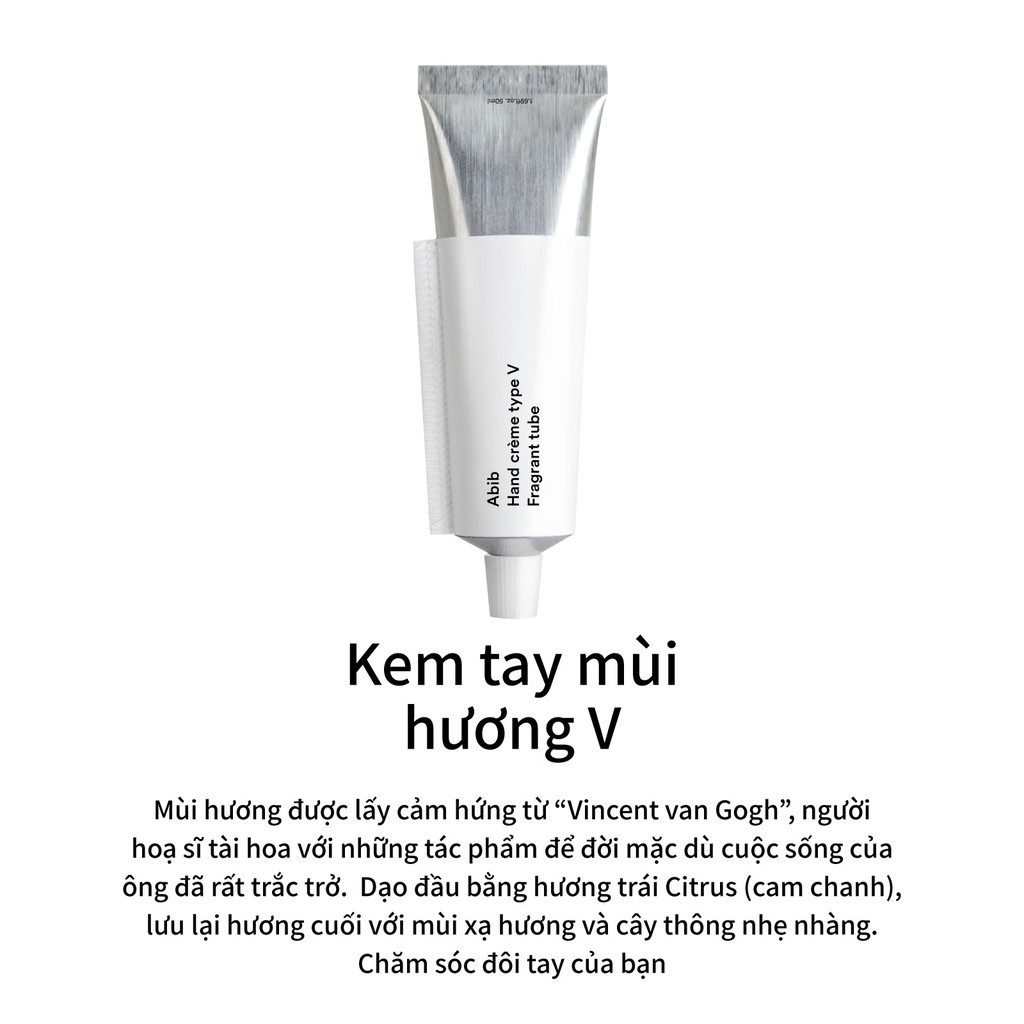 Tuýp Kem Dưỡng Da Tay Abib 50ml 3 Loại F/W/V Tuỳ Chọn 