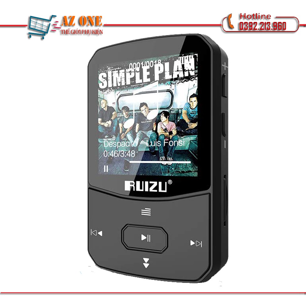 Máy Nghe Nhạc MP3 Bluetooth Ruizu X52 Bộ Nhớ Trong 8GB - Hàng Chính Hãng