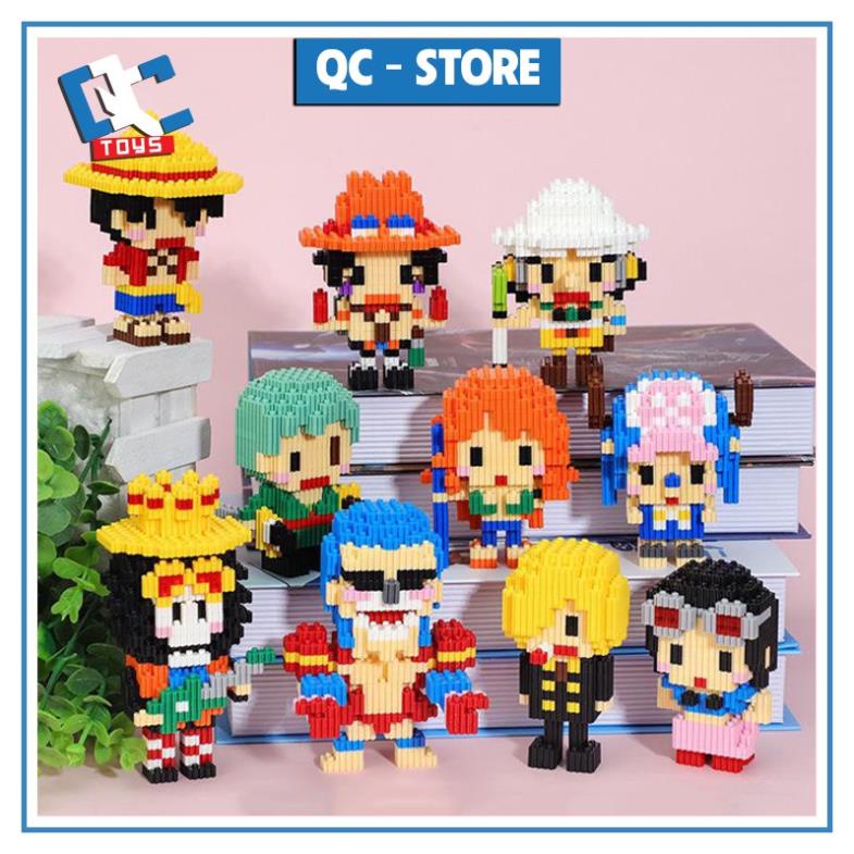 Bộ Đồ Chơi Lắp Ráp Nhân Vật Hoạt Hình One Piece Thu Nhỏ Dễ Thương Siêu Hot