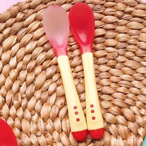 Thìa ăn dặm silicone báo nóng tập xúc cho bé muỗng ăn dặm cảm ứng nhiệt