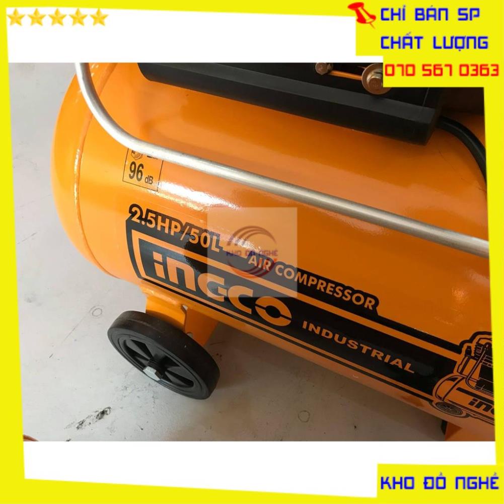 Máy nén khí có dầu Ingco AC25508T, Máy chạy dầu, Bình 50L, Công suất 2.5HP KDNTP