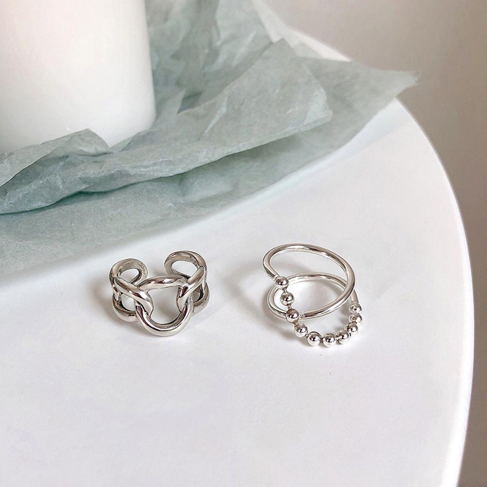 MXGOODS Nhẫn Hở Nhiều Lớp Thiết Kế Hình Học Thanh Lịch Thích Hợp Làm Quà Tặng Cho