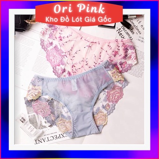 Quần lót nữ cotton kháng khuẩn - Quần sịp su nữ cao cấp thoáng mát ren trong suốt gợi cảm- MS: 1136