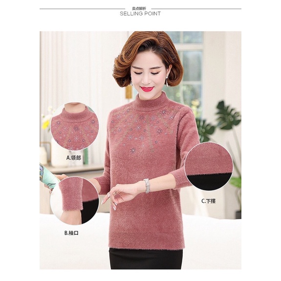 ÁO LEN TẶNG MẸ - TẶNG BÀ (Lông thỏ cao cấp -  Mẫu mới) | BigBuy360 - bigbuy360.vn