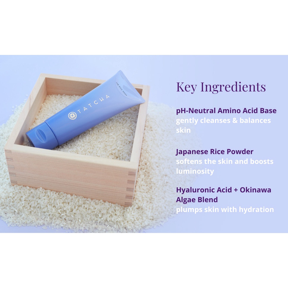 🌿 Sữa rửa mặt gạo Tatcha The Rice Wash Skin-Softening Cleanser