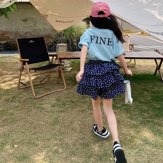 Quần Váy Hoa Phong Cách Công Chúa Thời Trang Mùa Hè Mới Dành Cho Bé Gái