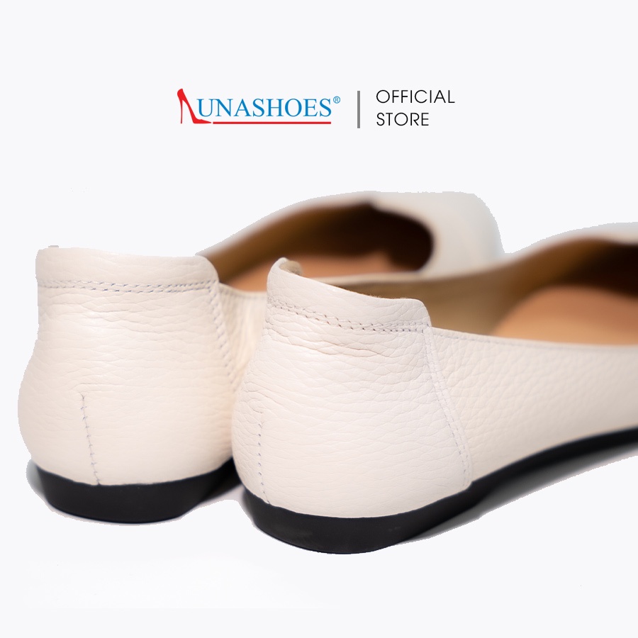 Giày bệt nữ mũi nhọn da bò mềm êm chân Lunashoes 1510 bảo hành 2 năm bong nổ đổi mới giầy trung niên cho mẹ