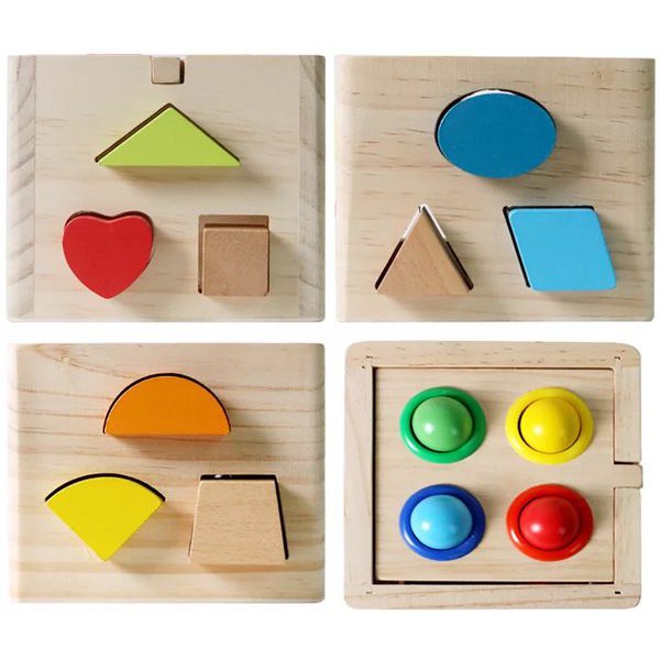 Hộp Thả Hình Đập Bóng Bằng Gỗ Giúp Bé Học Hình Khối Màu Sắc