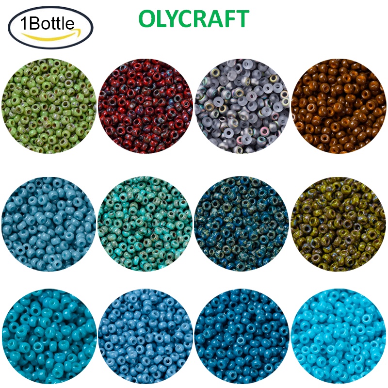 Bộ 1100 Hạt Xâu Chuỗi Nhiều Màu Sắc Kích Thước 10g 2x1.3mm Kích Thước 11/0 Lỗ 0.8mm Dùng Làm Trang Sức