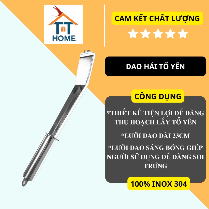 Dao hái tổ yến ⚡ CAO CẤP ⚡ Dao hái tổ yến chuyên dụng, chất liệu 100% INOX 304 cực bền bì