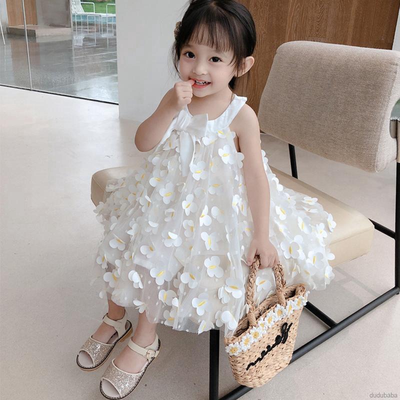 Đầm công chúa không tay thoáng khí dành cho trẻ em 1-7 tuổi