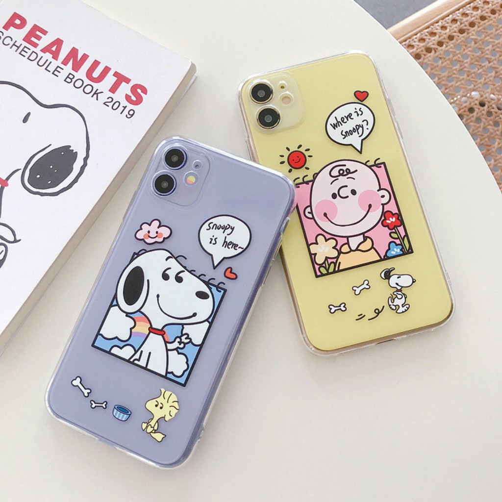 Ốp iphone - Ốp lưng iphone SNOOPY IS HERE chất đẹp 6/6plus/6s/6splus/7/7plus/8/8plus/x/xs/xr/11/12/pro/max/Mart case