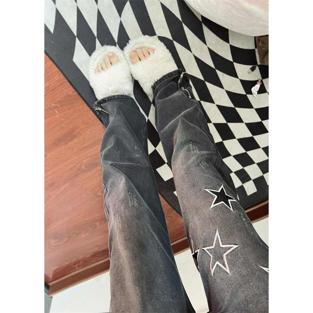 qkoole  Quần jeans Dài Xẻ Tà Thời Trang Dành Cho Nữ