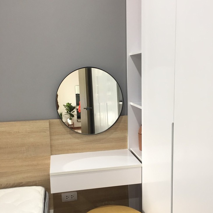 Gương trong viền thép sơn tĩnh điện phôi gương nhập khẩu Bỉ decor phòng tắm nhà cửa