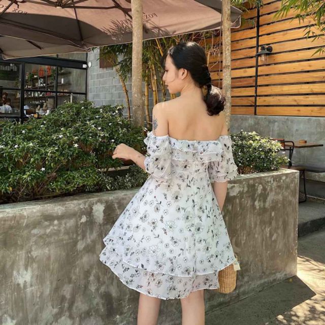 540k đầm voan hoa nhí
