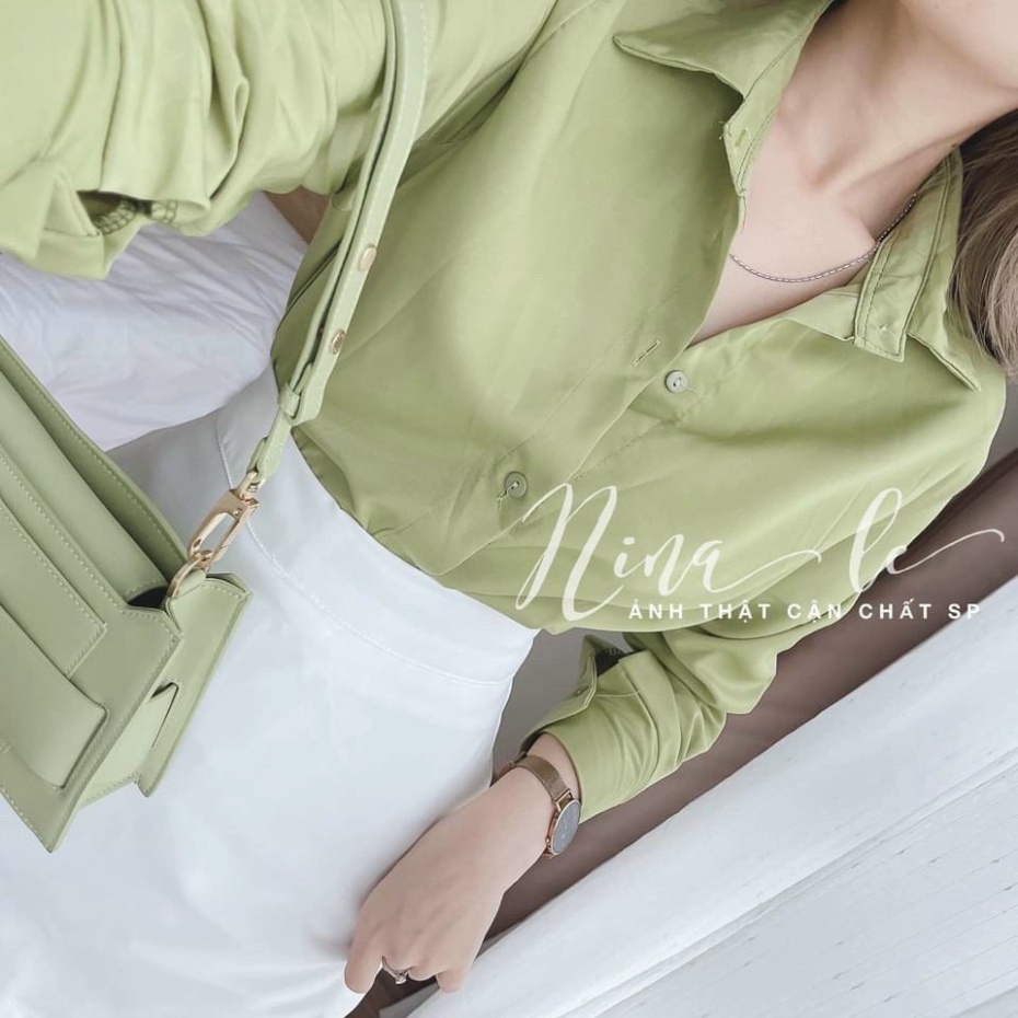 Sét Bộ Áo Sơ Mi Xanh Mix Với Chân Váy Trắng Siêu Thanh Lịch Giản Dị Dành Cho Các Tình Yêu Công Sở nội y xanh