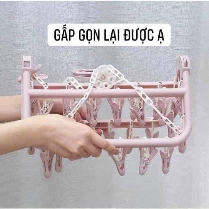 MÓC TRÙM NHỰA 32 MÓC GẤP GỌN TIỆN LỢI
