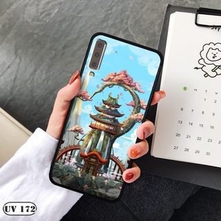Ốp lưng  Samsung Galaxy A7 2018 - Lưng nhám viền dẻo in 2D