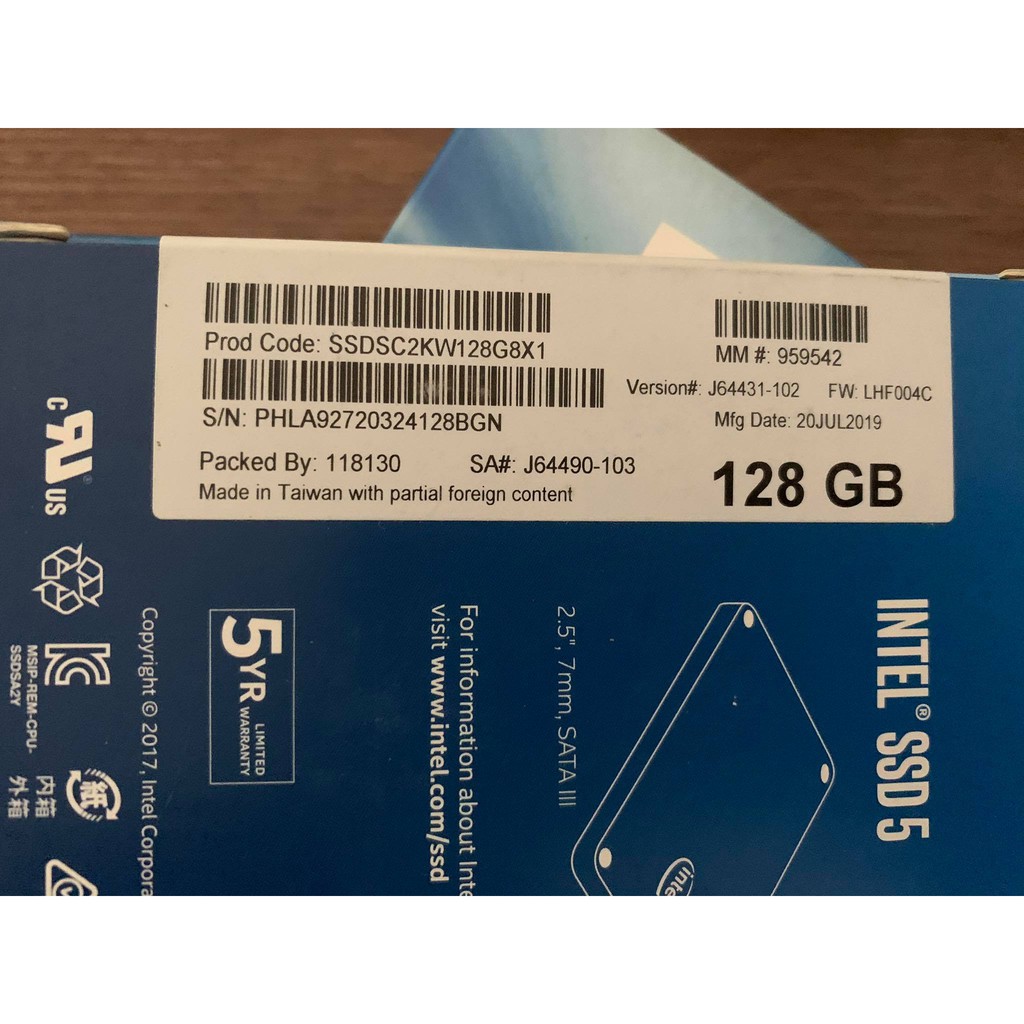 SSD Intel 545S 128GB (SATA 2.5')