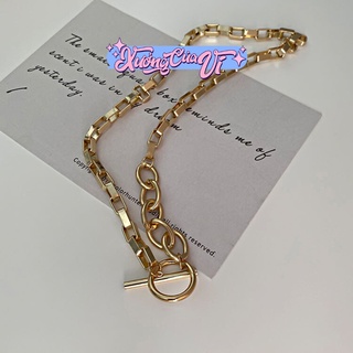✧Video thật✧ Vòng cổ choker xích dày chữ nhật độc đáo cá tính phong cách Âu Mỹ VC059 Xưởng Của Vi