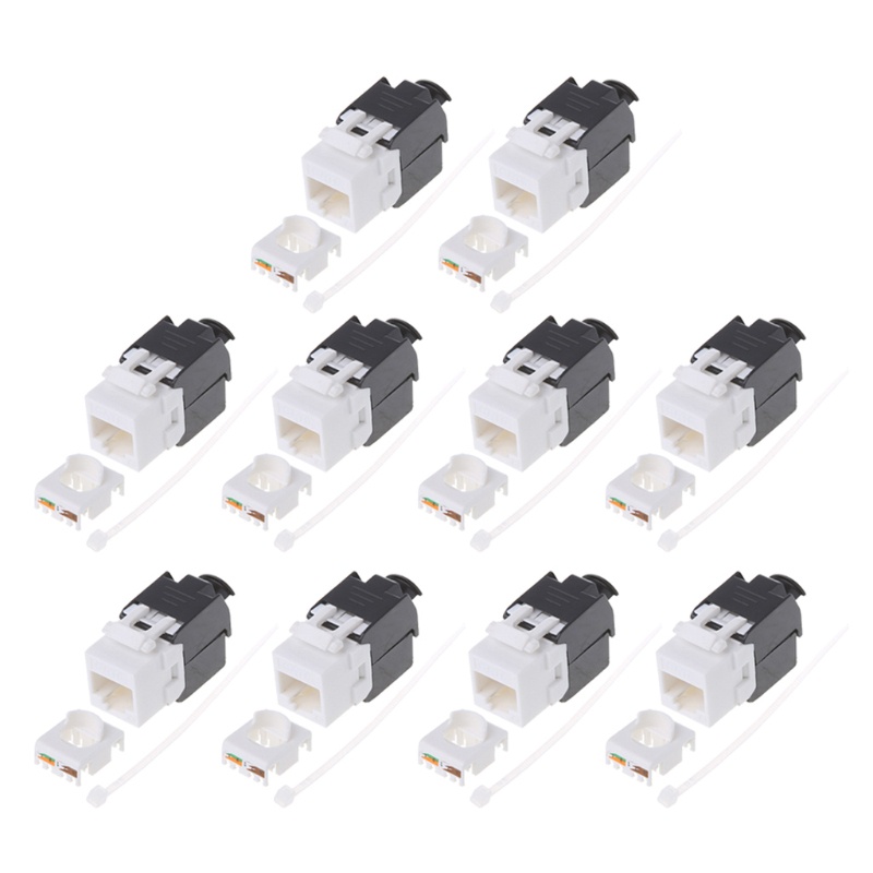 Set 10 Đầu Nối Dây Cáp Mạng Lan RJ45 CAT6