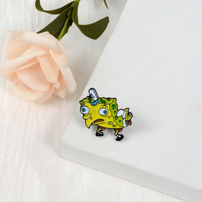 Ghim cài áo hình hoạt hình spongebob ngộ nghĩnh