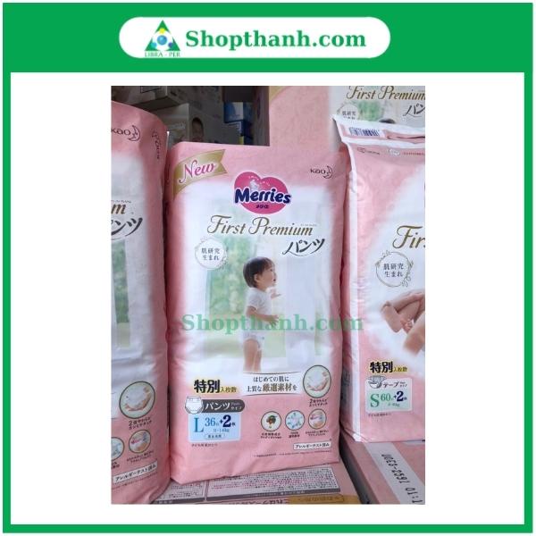 Bỉm - Tã Merries First Premium Size NB68, S62 Dán , M48 Dán, M46 Quần, L36 Quần , XL34Quần - Nội Địa Nhật