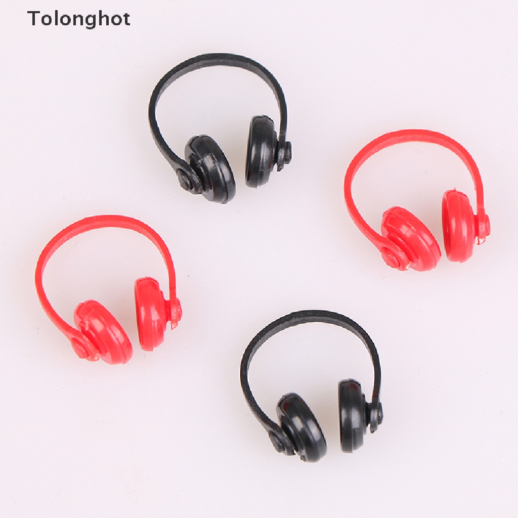 Set 2 Tai Nghe Nhựa mini Tỉ Lệ 1 / 12 Trang Trí Nhà Búp Bê
