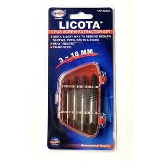 Bộ mở ốc vít gãy, toét đầu licota tap-50002