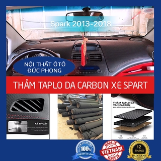 Thảm Taplo Ô Tô Chevrolet Spart Da Cacbon 3 Lớp Đức Phong, Chống xước, Chống Nóng, Bảo Hành 12 Tháng Lỗi 1 Đổi 1