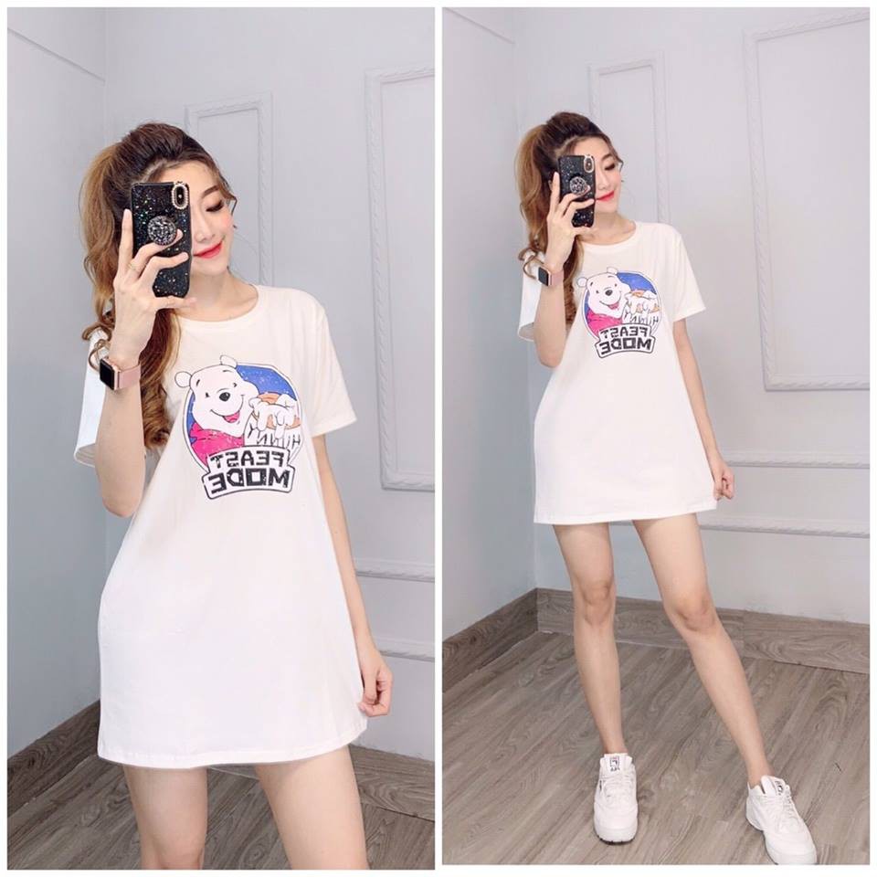 Đầm dấu quần gấu Pooh phom rộng dưới 65kg | BigBuy360 - bigbuy360.vn