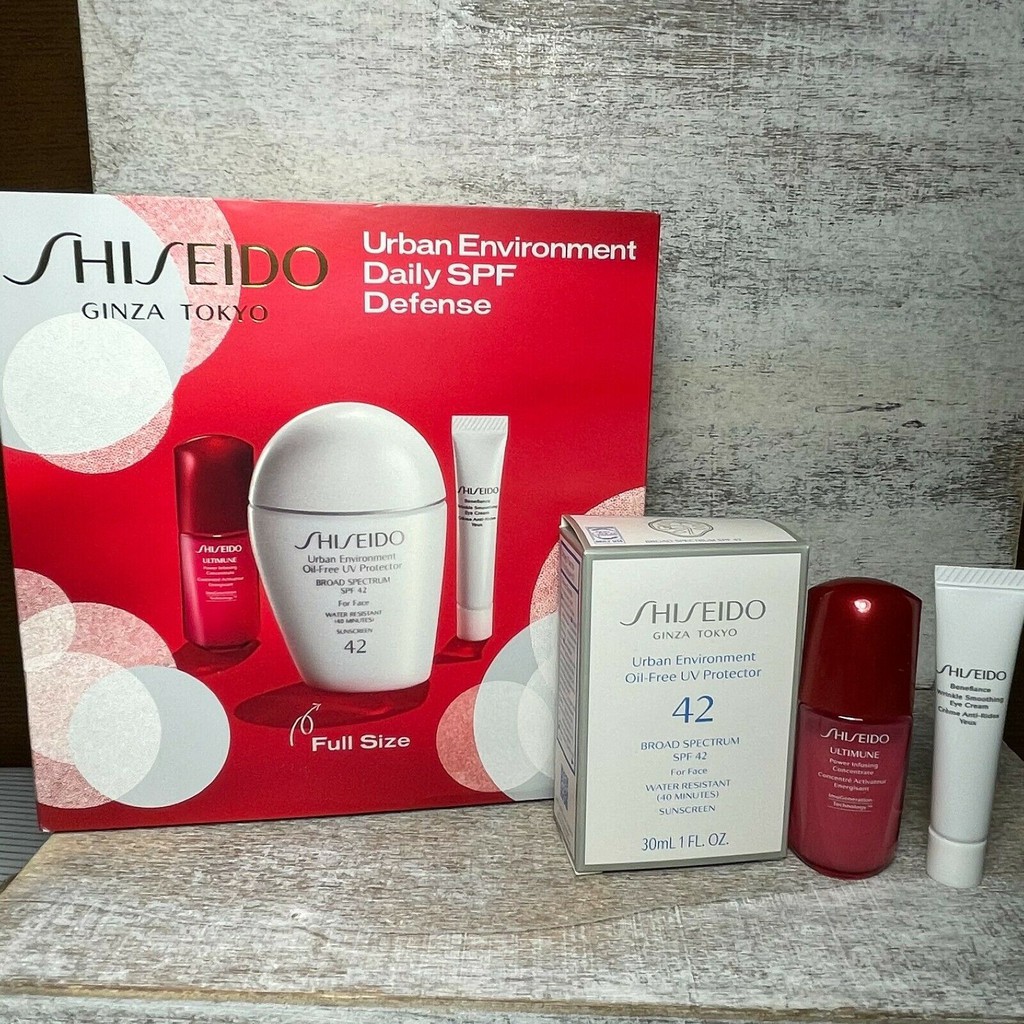 [BILL US] SET DƯỠNG 3 MÓN SHISETDO URBAN ENVIRONMENT DAILY SPF DEFENSE