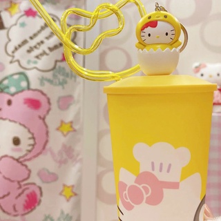 Hello Kitty Straw Milk Drinking Straw Stirring Stick Reusable Drinking Straws Gift