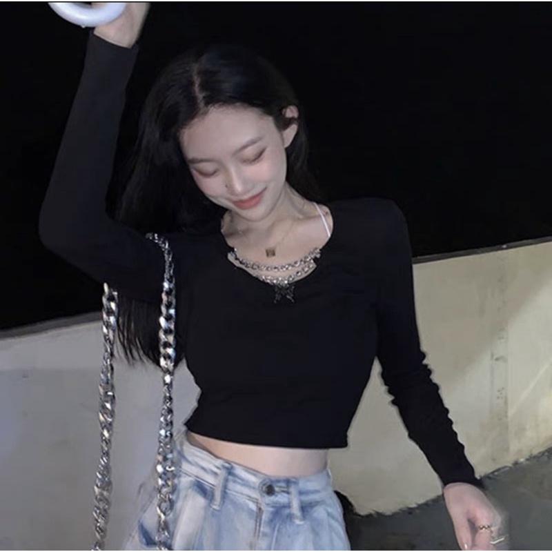 Áo Croptop len
