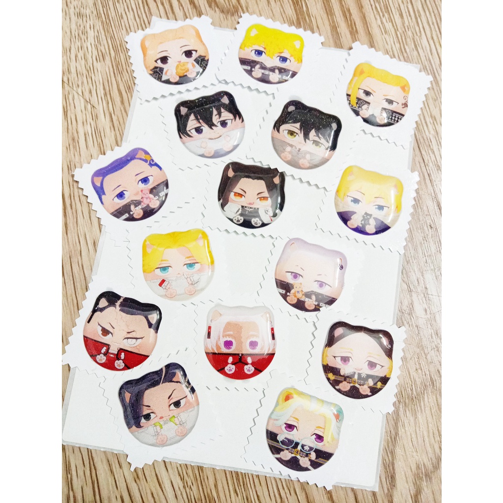 Sticker mèo epoxy Tokyo Revengers